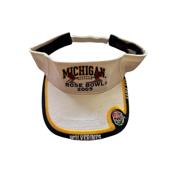 Vintage Michigan Wolverines 2005 Rose Bowl Visor Deadstock Game Day Y2K Hat
